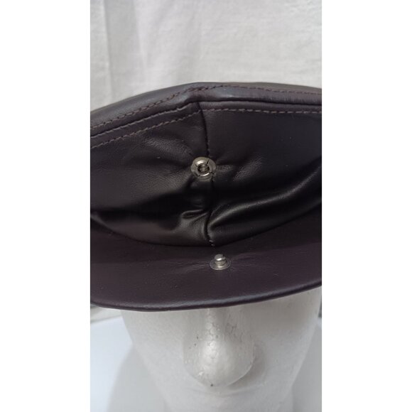 Sima International Brown Leather USA Large United Hatters Cap Newsboys Vintage H - Picture 6 of 11